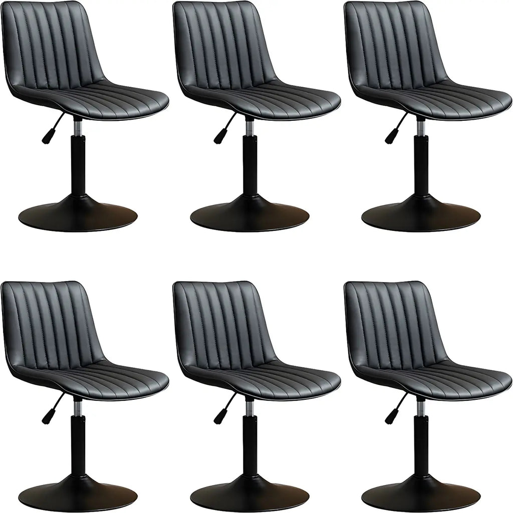 Adjustable Swivel Leather Bucket Bar Stools With Backs For Home Bar