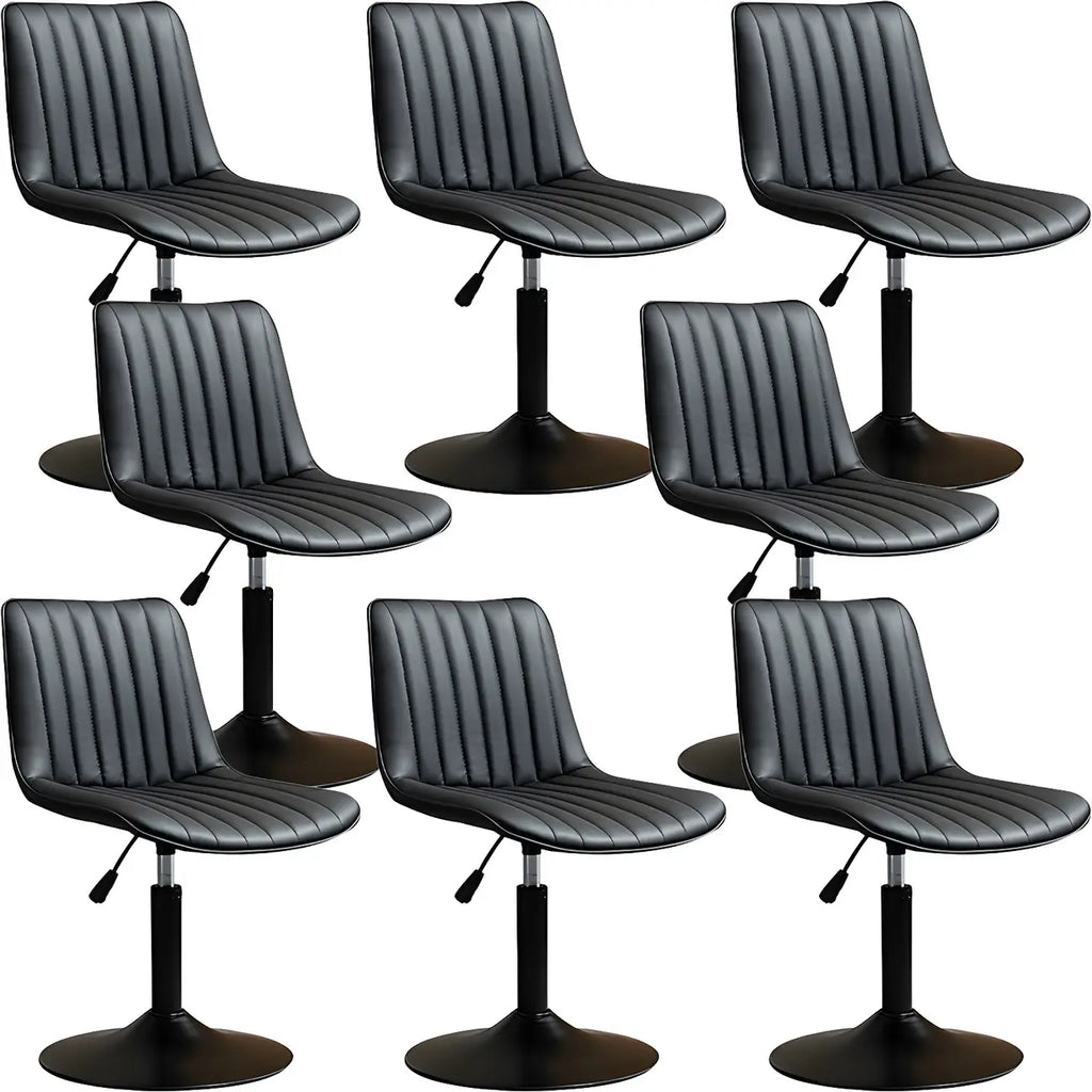Adjustable Swivel Leather Bucket Bar Stools With Backs For Home Bar