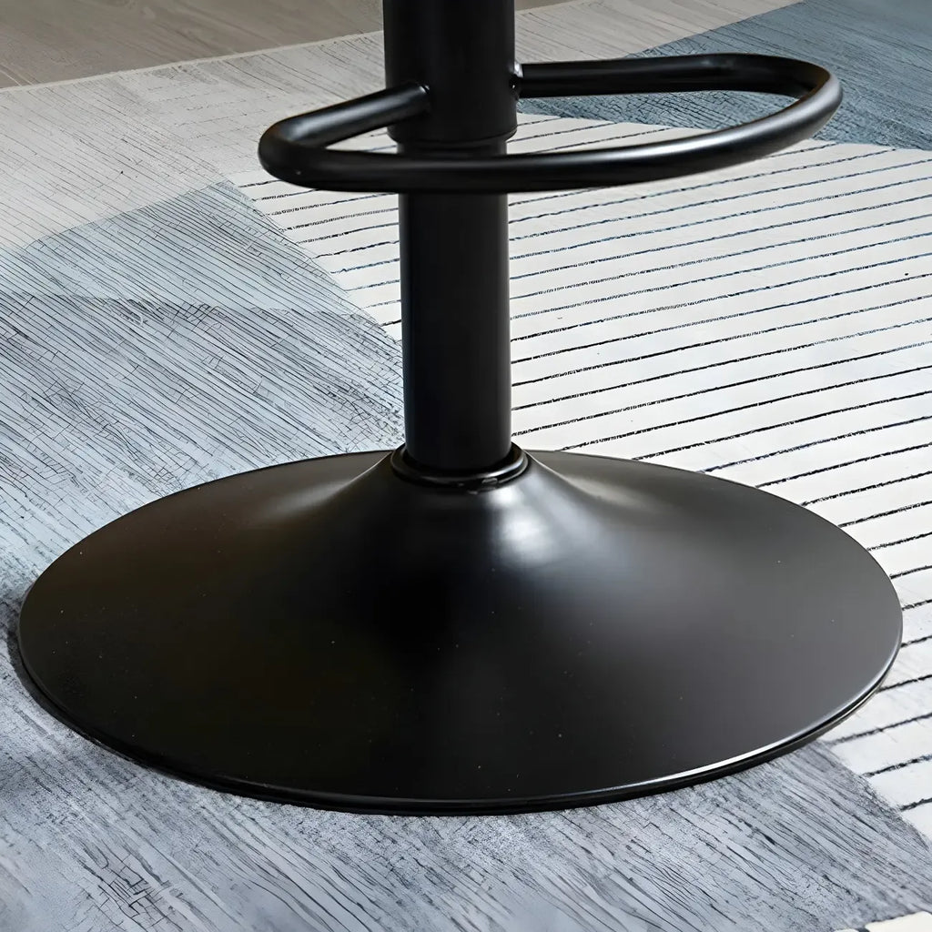 Adjustable Swivel Leather Bucket Bar Stools With Backs For Home Bar