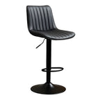 Adjustable Swivel Leather Bucket Bar Stools With Backs For Home Bar