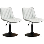 Adjustable Swivel Leather Bucket Bar Stools With Backs For Home Bar