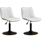 Adjustable Swivel Leather Bucket Bar Stools With Backs For Home Bar