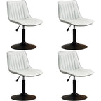 Adjustable Swivel Leather Bucket Bar Stools With Backs For Home Bar
