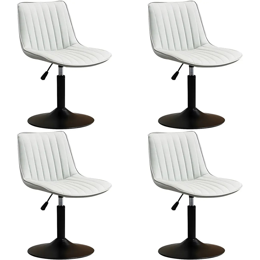 Adjustable Swivel Leather Bucket Bar Stools With Backs For Home Bar