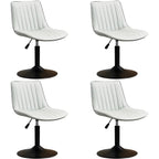 Adjustable Swivel Leather Bucket Bar Stools With Backs For Home Bar