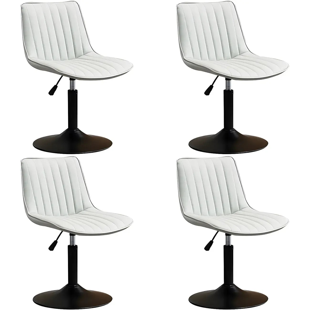 Adjustable Swivel Leather Bucket Bar Stools With Backs For Home Bar