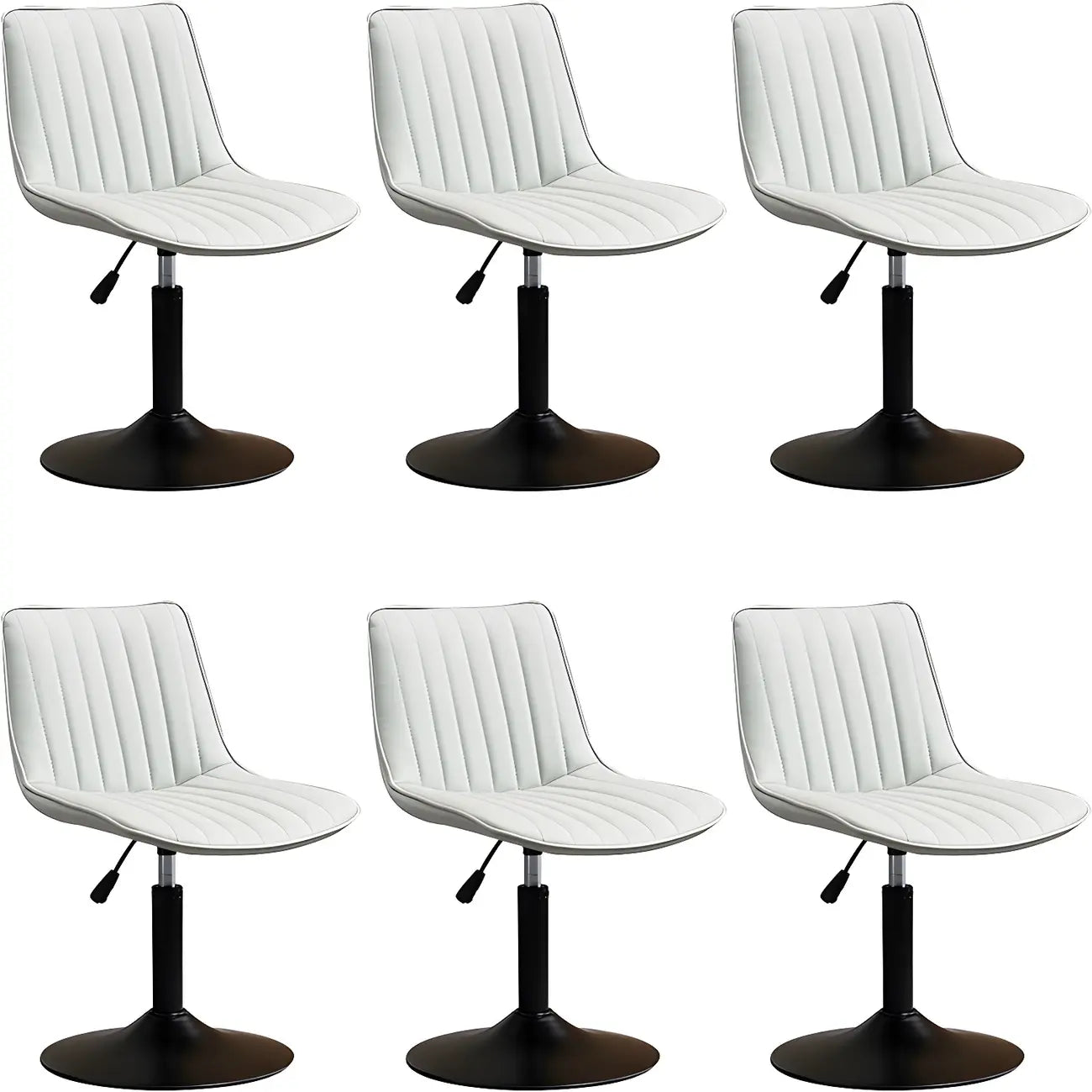 Adjustable Swivel Leather Bucket Bar Stools With Backs For Home Bar