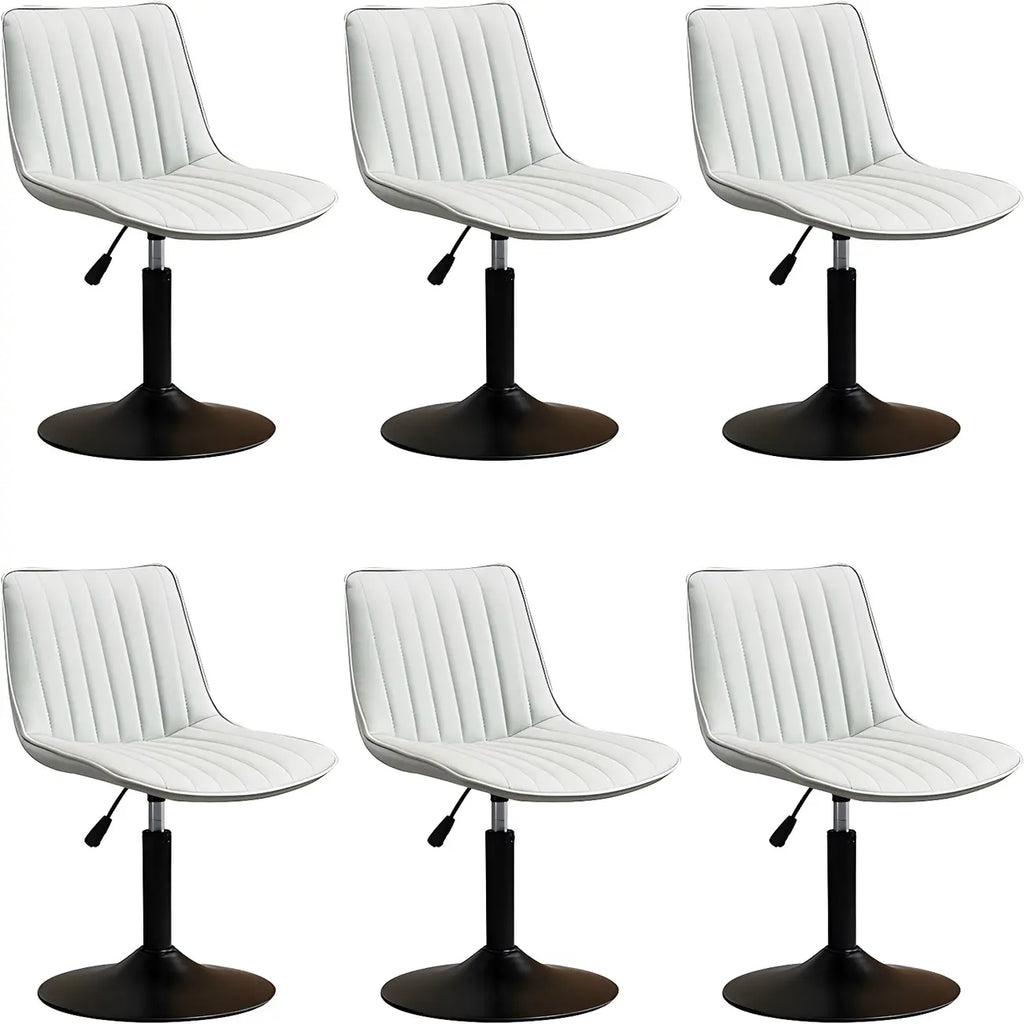 Adjustable Swivel Leather Bucket Bar Stools With Backs For Home Bar