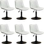 Adjustable Swivel Leather Bucket Bar Stools With Backs For Home Bar