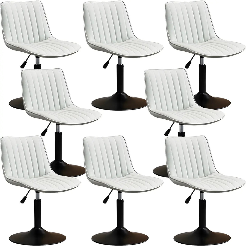 Adjustable Swivel Leather Bucket Bar Stools With Backs For Home Bar