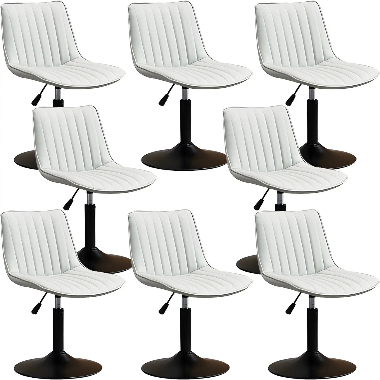 Adjustable Swivel Leather Bucket Bar Stools With Backs For Home Bar