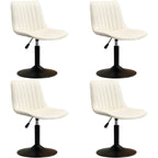 Adjustable Swivel Leather Bucket Bar Stools With Backs For Home Bar