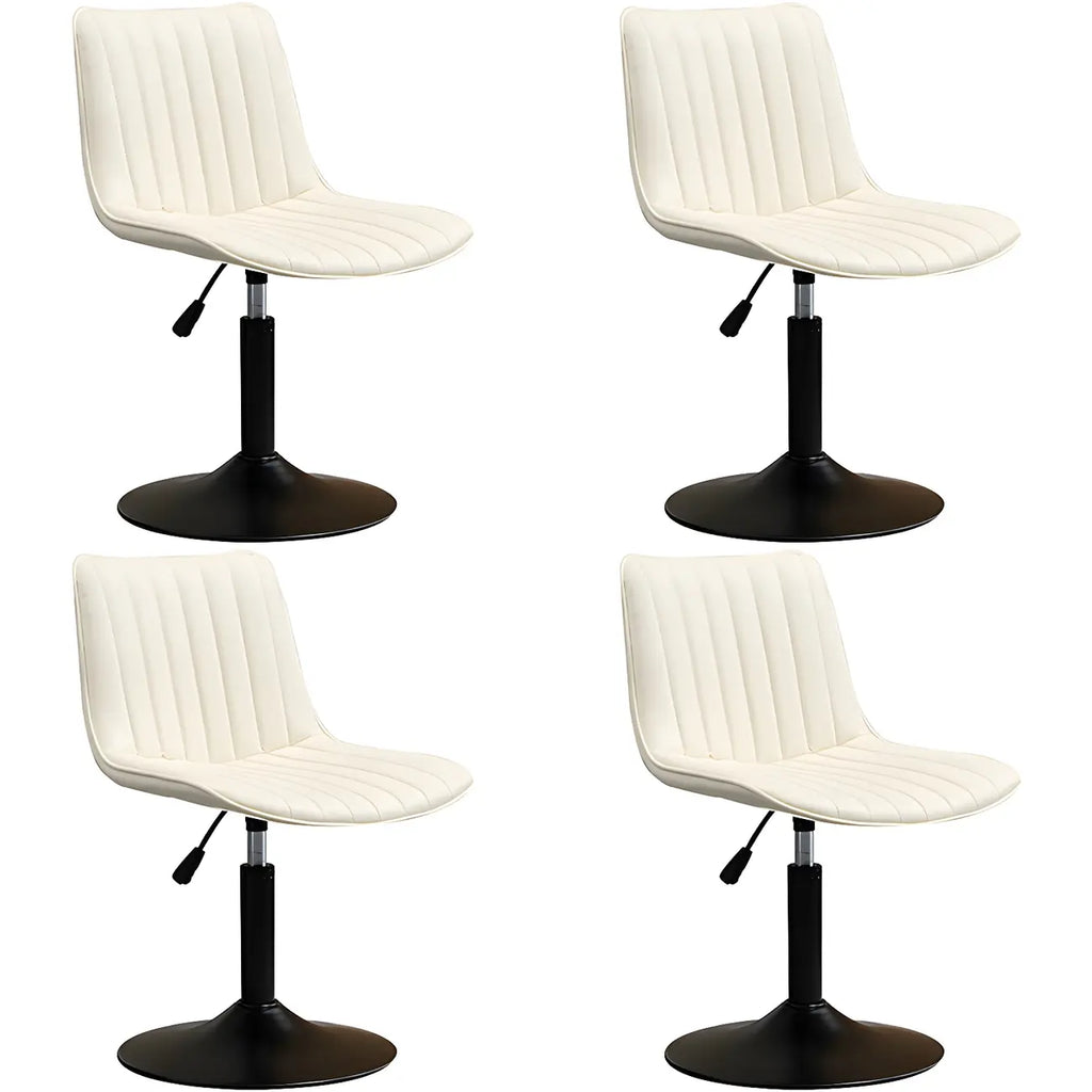 Adjustable Swivel Leather Bucket Bar Stools With Backs For Home Bar