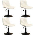 Adjustable Swivel Leather Bucket Bar Stools With Backs For Home Bar