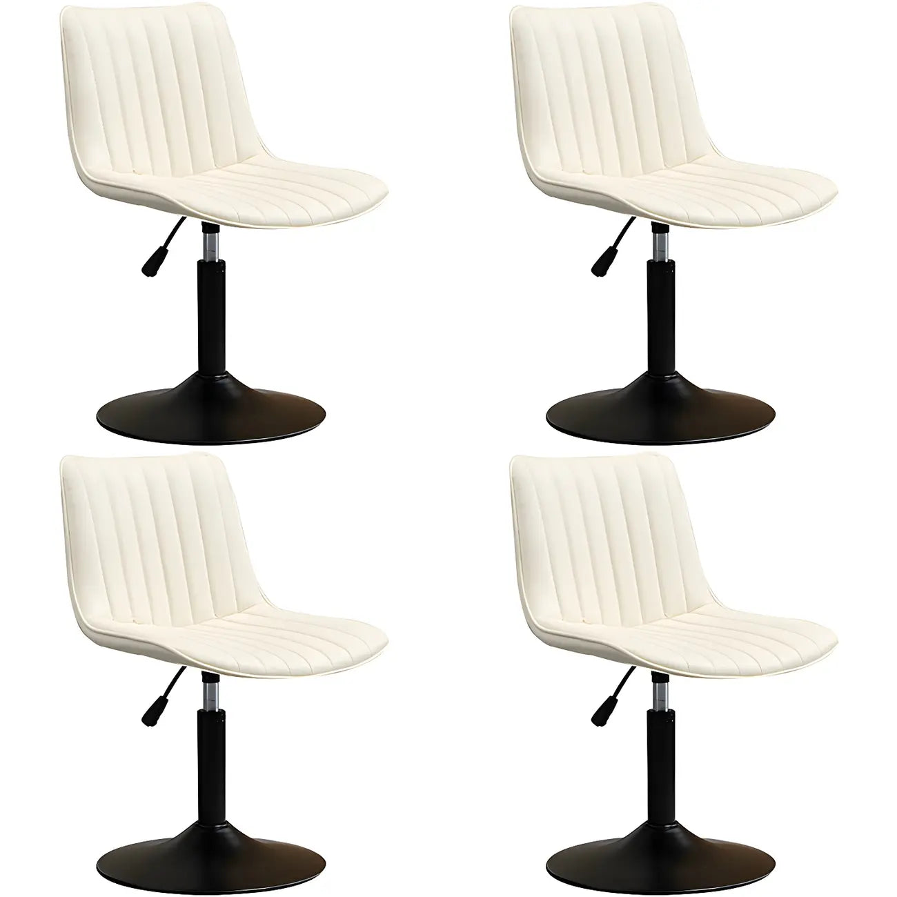 Adjustable Swivel Leather Bucket Bar Stools With Backs For Home Bar