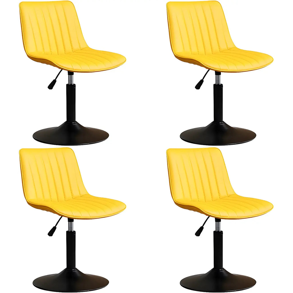 Adjustable Swivel Leather Bucket Bar Stools With Backs For Home Bar