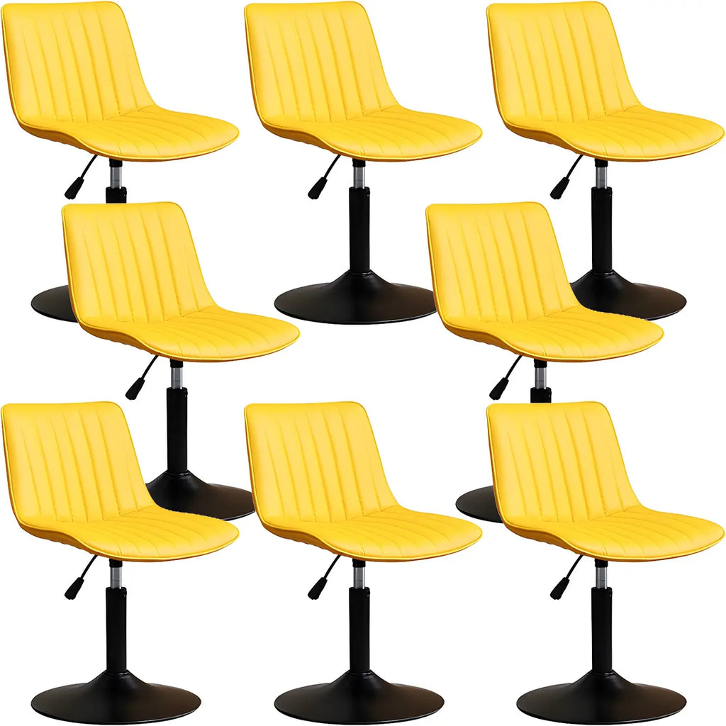 Adjustable Swivel Leather Bucket Bar Stools With Backs For Home Bar