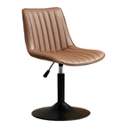 Adjustable Swivel Leather Bucket Bar Stools With Backs For Home Bar