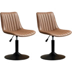 Adjustable Swivel Leather Bucket Bar Stools With Backs For Home Bar