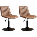 Adjustable Swivel Leather Bucket Bar Stools With Backs For Home Bar