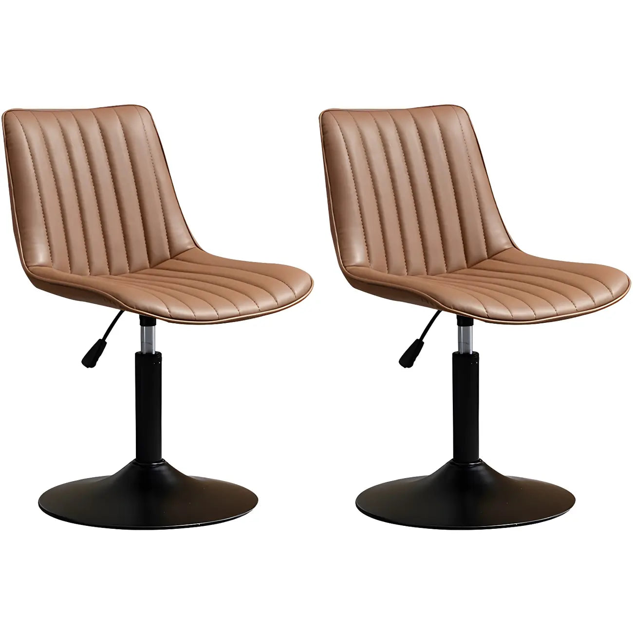 Adjustable Swivel Leather Bucket Bar Stools With Backs For Home Bar