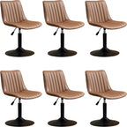 Adjustable Swivel Leather Bucket Bar Stools With Backs For Home Bar