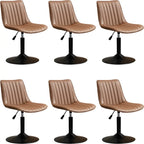 Adjustable Swivel Leather Bucket Bar Stools With Backs For Home Bar