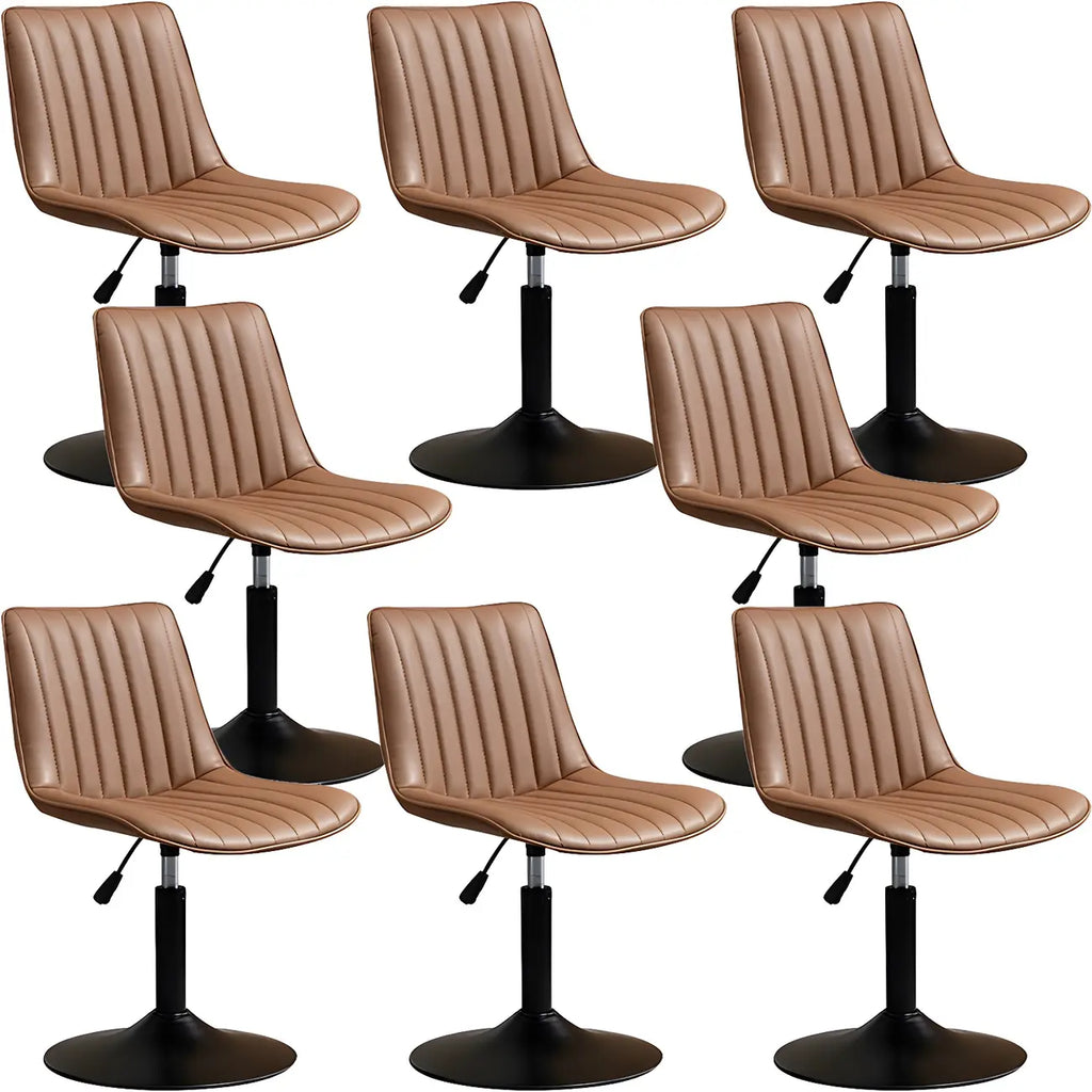Adjustable Swivel Leather Bucket Bar Stools With Backs For Home Bar