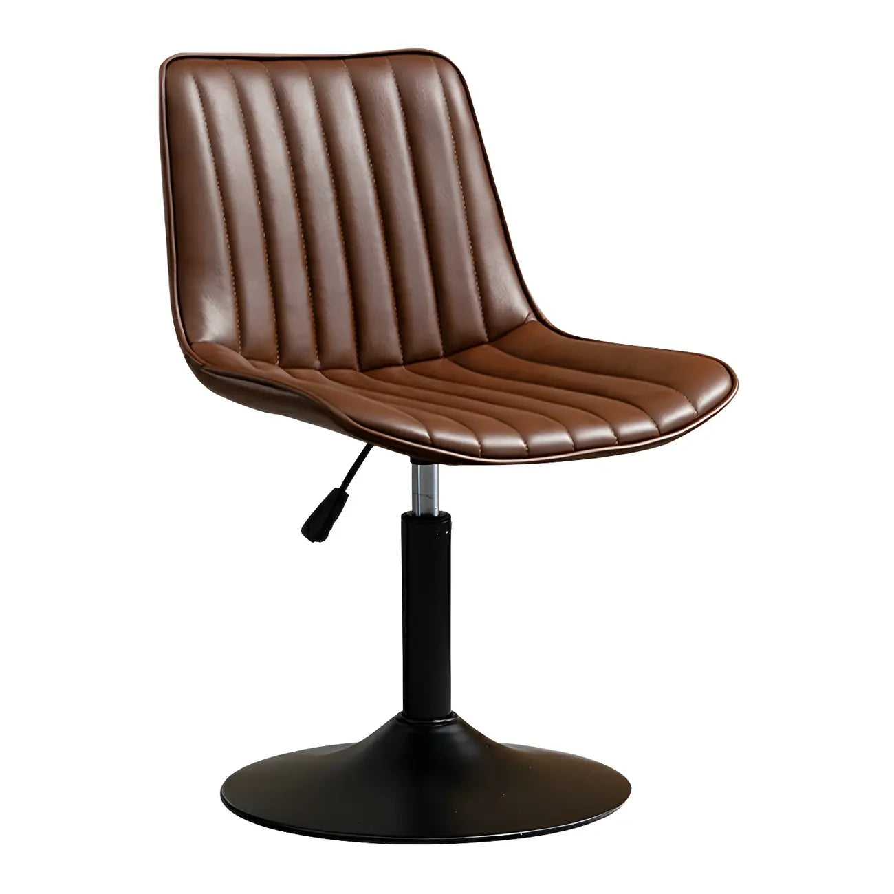 Adjustable Swivel Leather Bucket Bar Stools With Backs For Home Bar