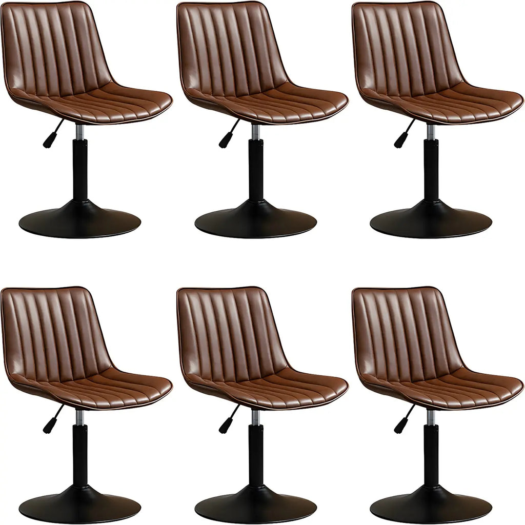 Adjustable Swivel Leather Bucket Bar Stools With Backs For Home Bar
