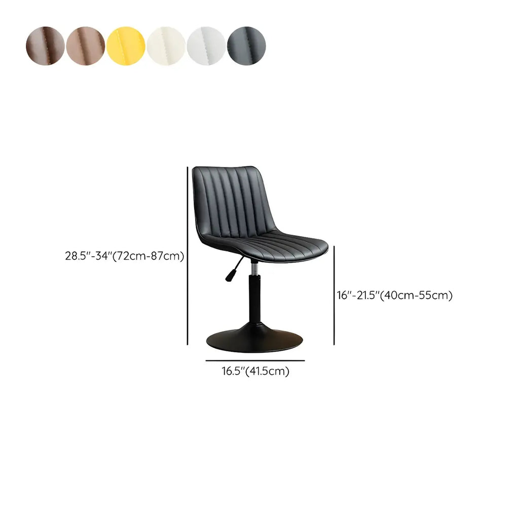 Adjustable Swivel Leather Bucket Bar Stools With Backs For Home Bar