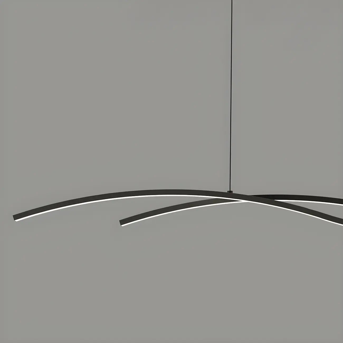 Minimalist Black/White Linear Adjustable Island Pendant Light
