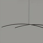 Minimalist Black/White Linear Adjustable Island Pendant Light