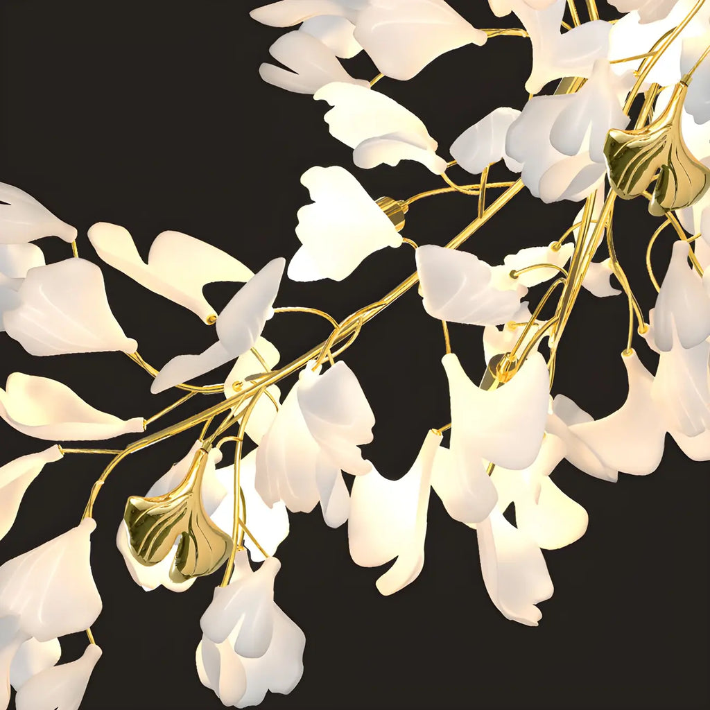 Artistic Modern Gold Floral Chandelier for Kitchen