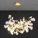 Artistic Modern Gold Floral Chandelier for Kitchen
