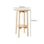 Scandinavian Round Natural Ash Wood Shelf Bar Tables