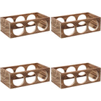 Natural Wooden Stackable Wine Rack Tabletop Wine Holder