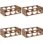 Natural Wooden Stackable Wine Rack Tabletop Wine Holder
