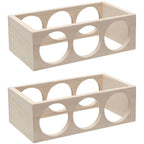 Natural Wooden Stackable Wine Rack Tabletop Wine Holder