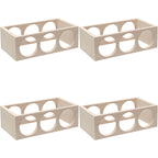 Natural Wooden Stackable Wine Rack Tabletop Wine Holder