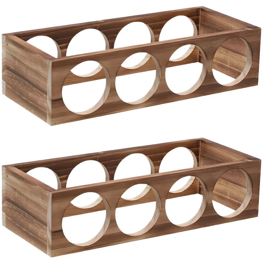 Natural Wooden Stackable Wine Rack Tabletop Wine Holder