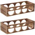 Natural Wooden Stackable Wine Rack Tabletop Wine Holder