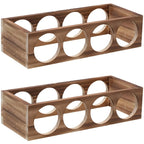 Natural Wooden Stackable Wine Rack Tabletop Wine Holder
