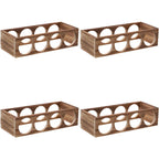 Natural Wooden Stackable Wine Rack Tabletop Wine Holder