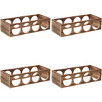 Natural Wooden Stackable Wine Rack Tabletop Wine Holder