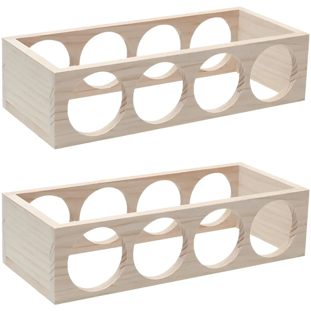 Natural Wooden Stackable Wine Rack Tabletop Wine Holder