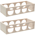 Natural Wooden Stackable Wine Rack Tabletop Wine Holder