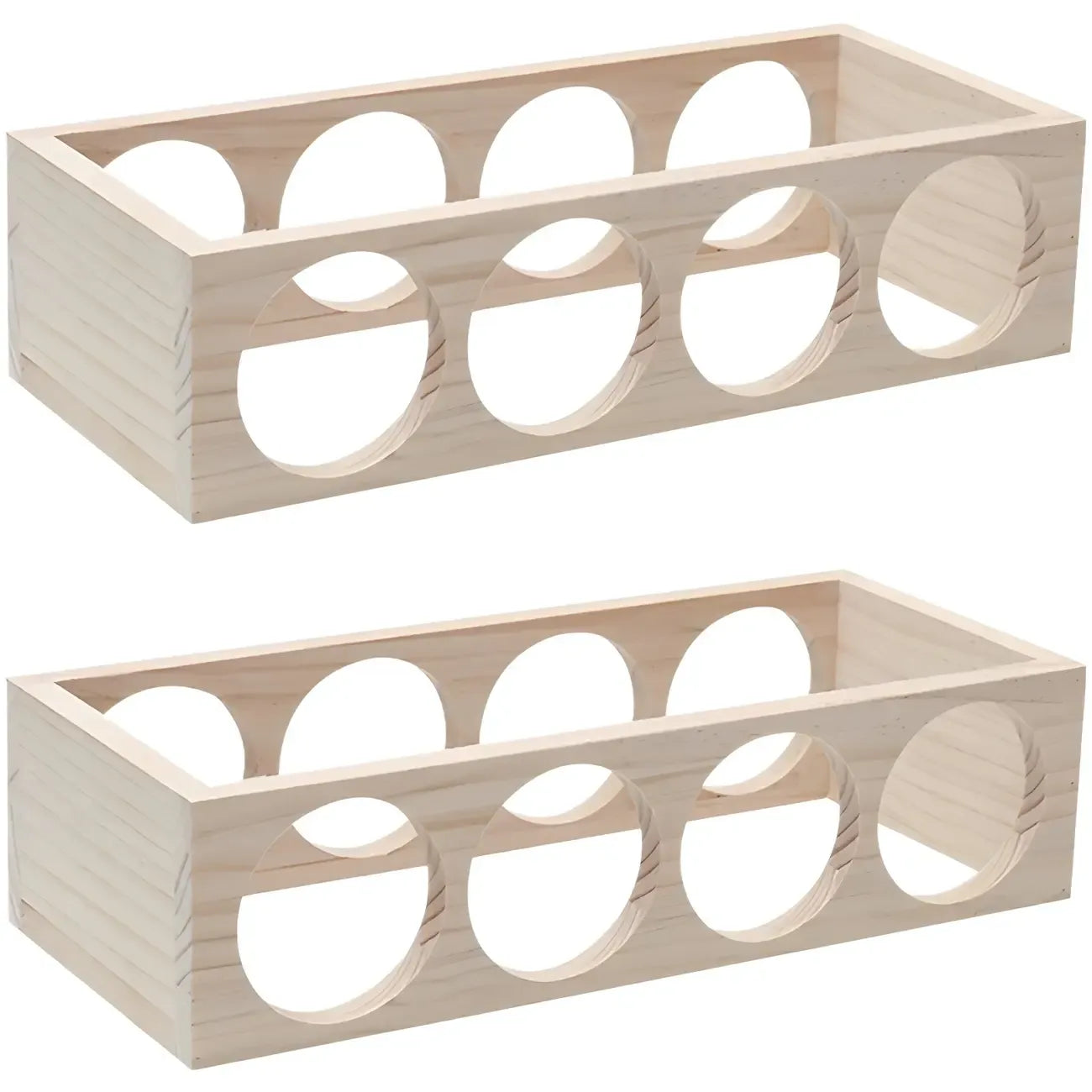 Natural Wooden Stackable Wine Rack Tabletop Wine Holder