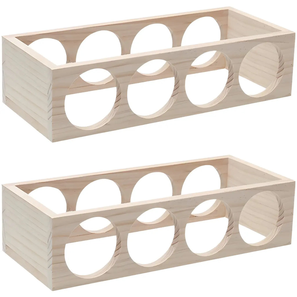Natural Wooden Stackable Wine Rack Tabletop Wine Holder