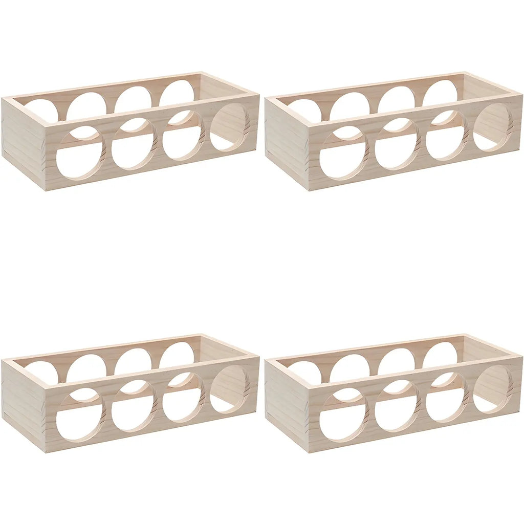Natural Wooden Stackable Wine Rack Tabletop Wine Holder